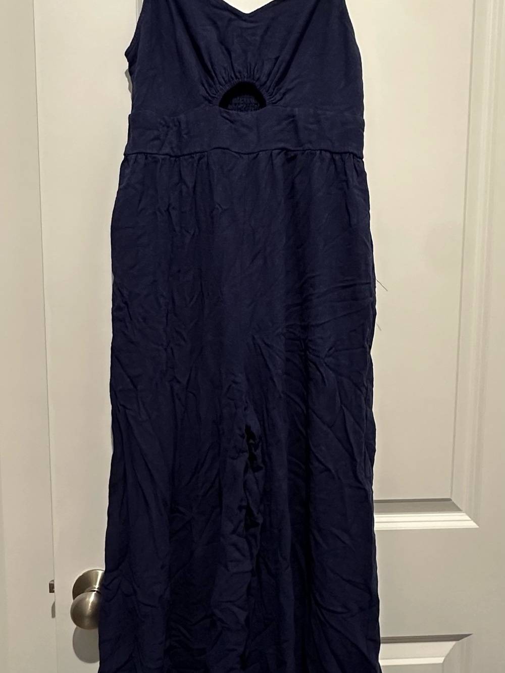 Amazon Navy Keyhole Wide Leg Jumpsuit